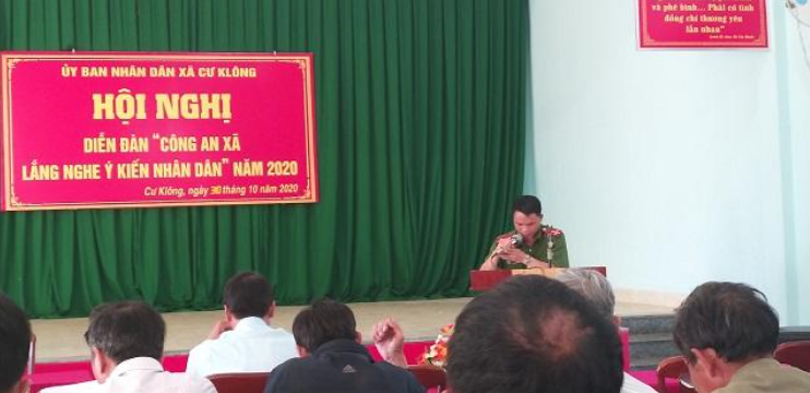 HỘI NGHỊ DIỄN ĐÀN CÔNG AN XÃ LẮNG NGHE Ý KIẾN NHÂN DÂN